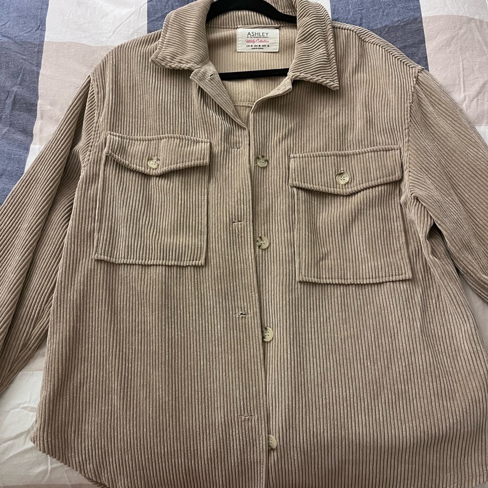 Oversized corduroy button down